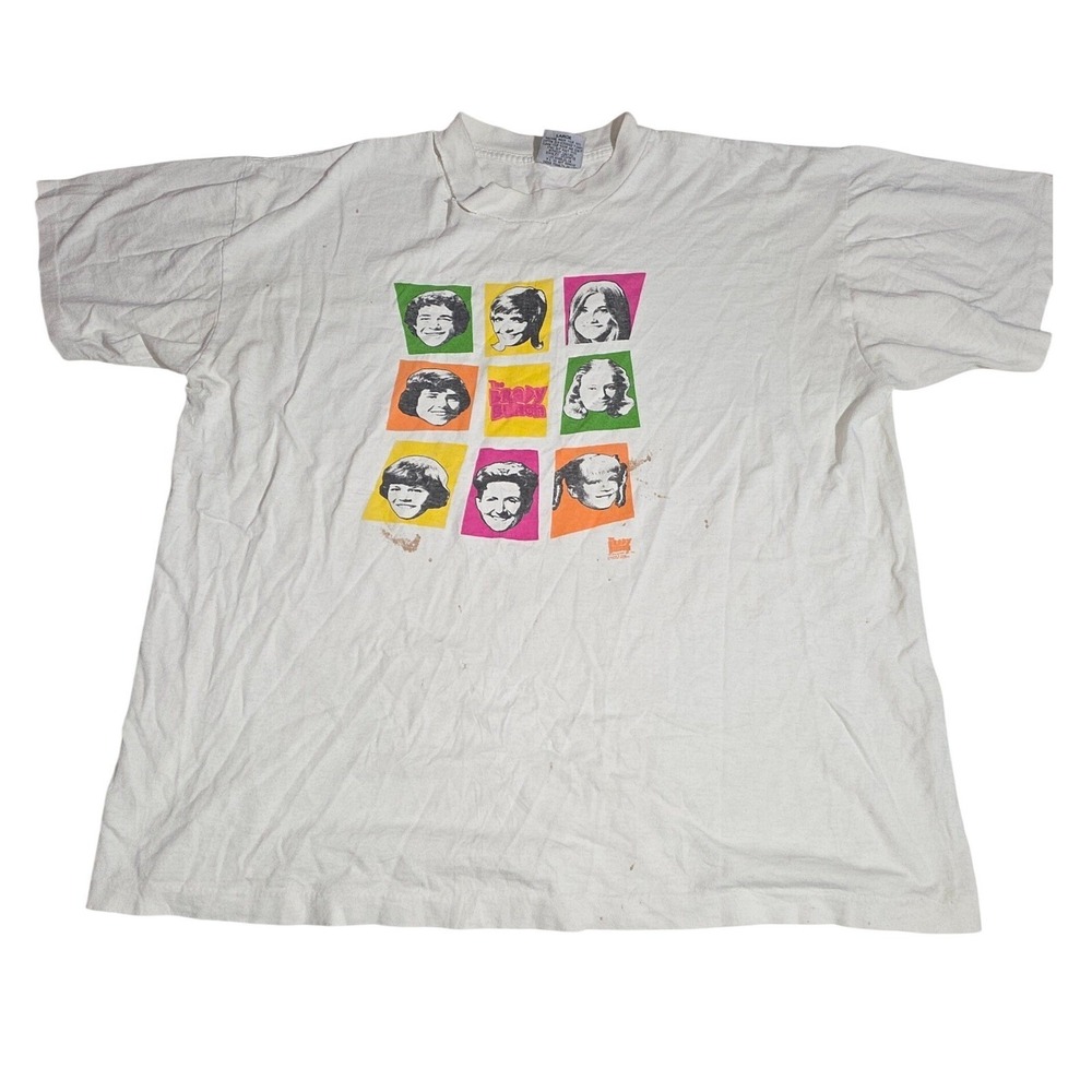 Vintage 1993 Brady Bunch Stanley DeSantis T-Shirt Mens Large White Single Stitch